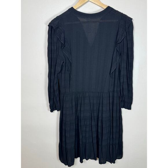 Anthropologie Amadi Rossi Ruffled Tunic Rayon Dress Made in USA Boho Spring M - Picture 9 of 11